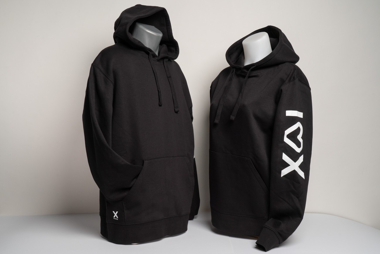 Mikina černá, unisex, s potiskem I love X